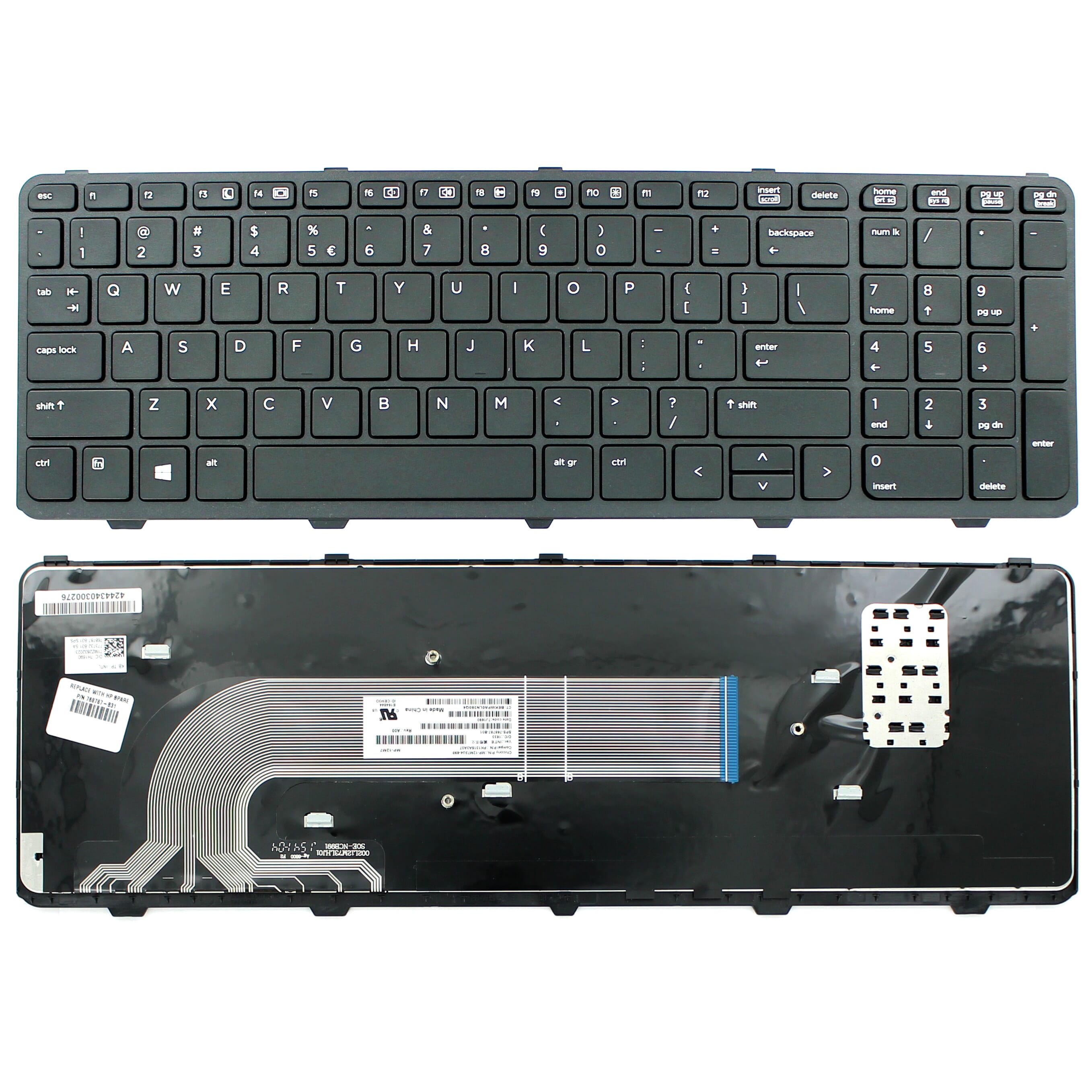 HP Laptop Toetsenbord Qwerty US