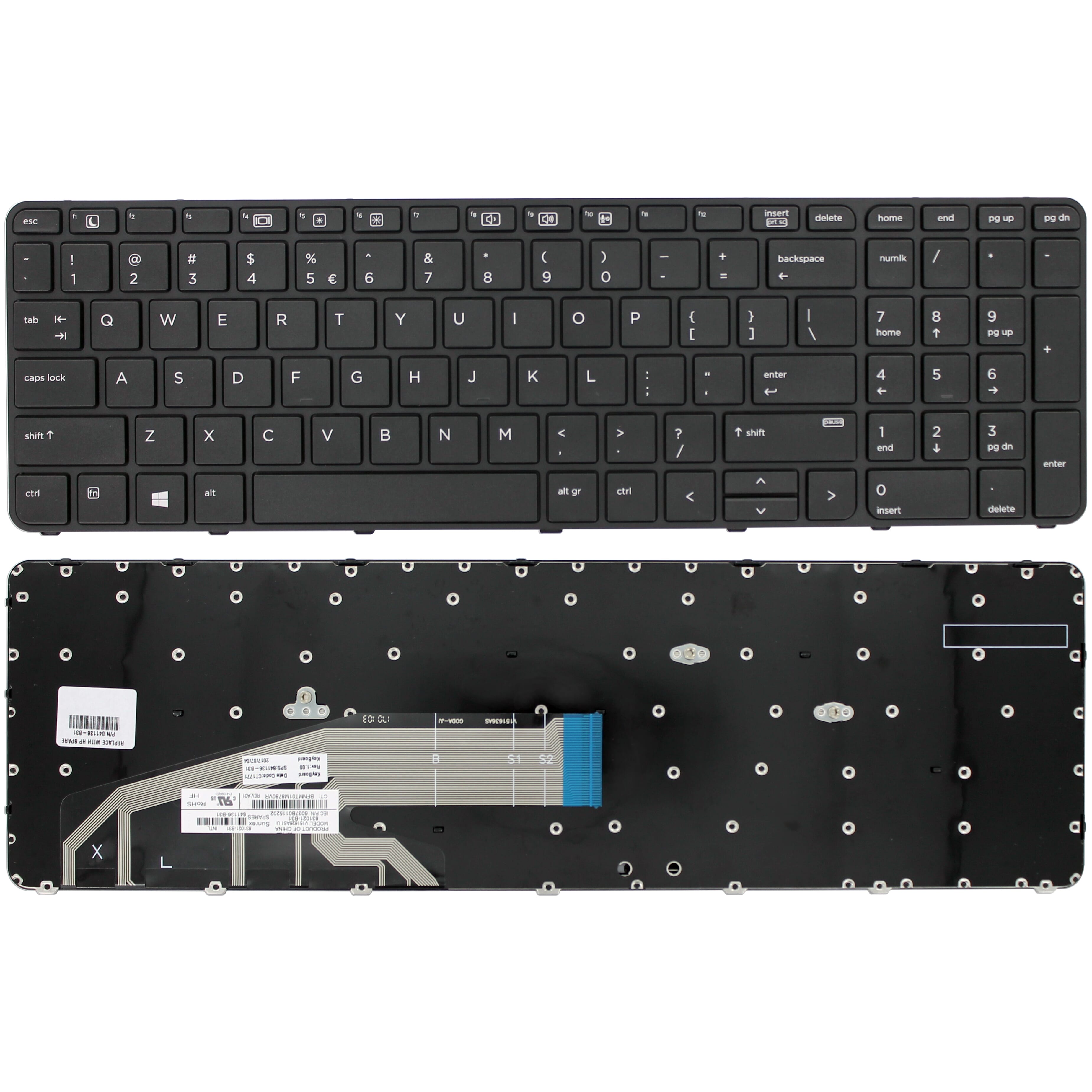 HP Laptop Toetsenbord Qwerty US