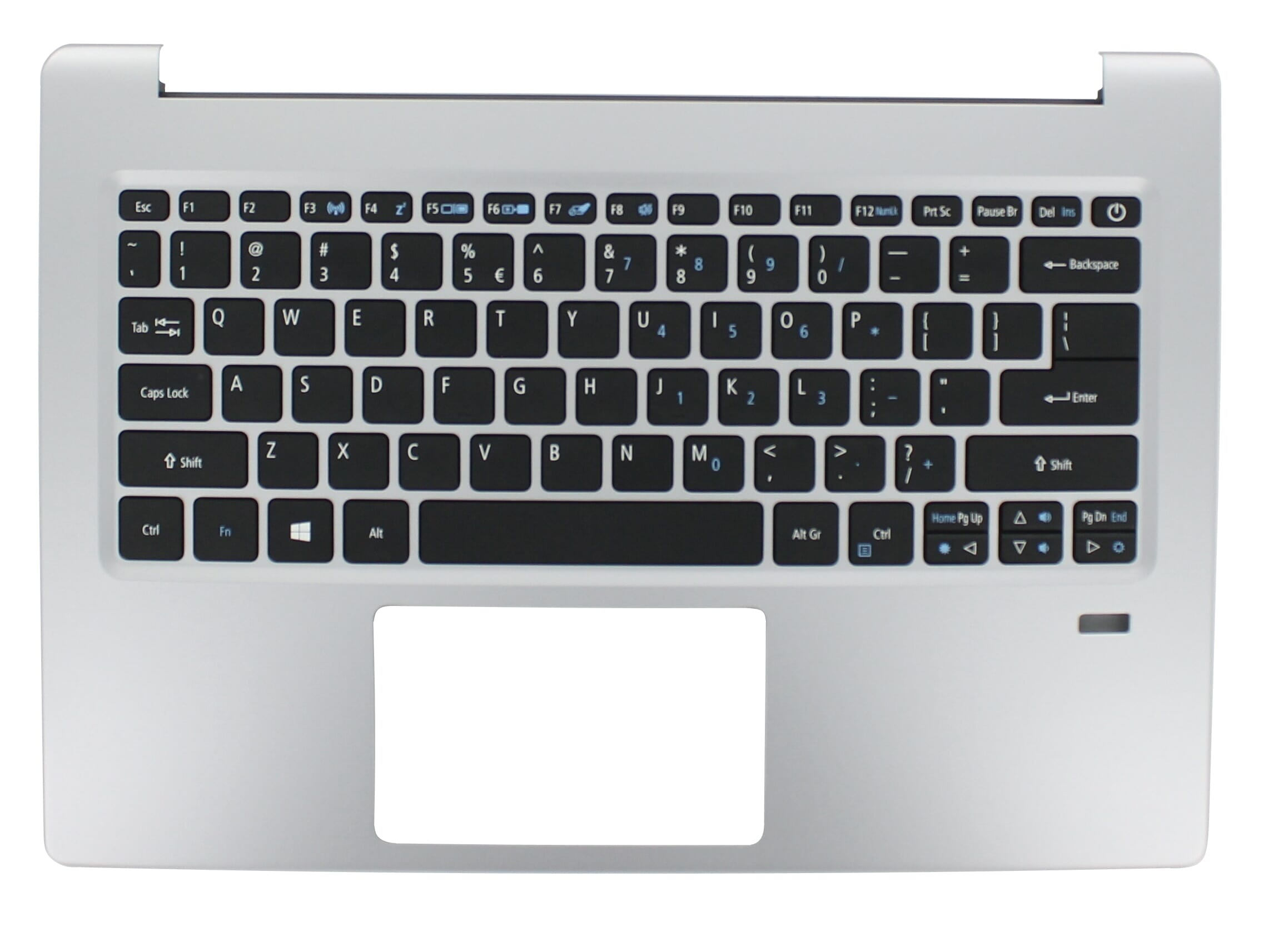 Acer Laptop Toetsenbord Qwerty US + Top Cover - Zilver