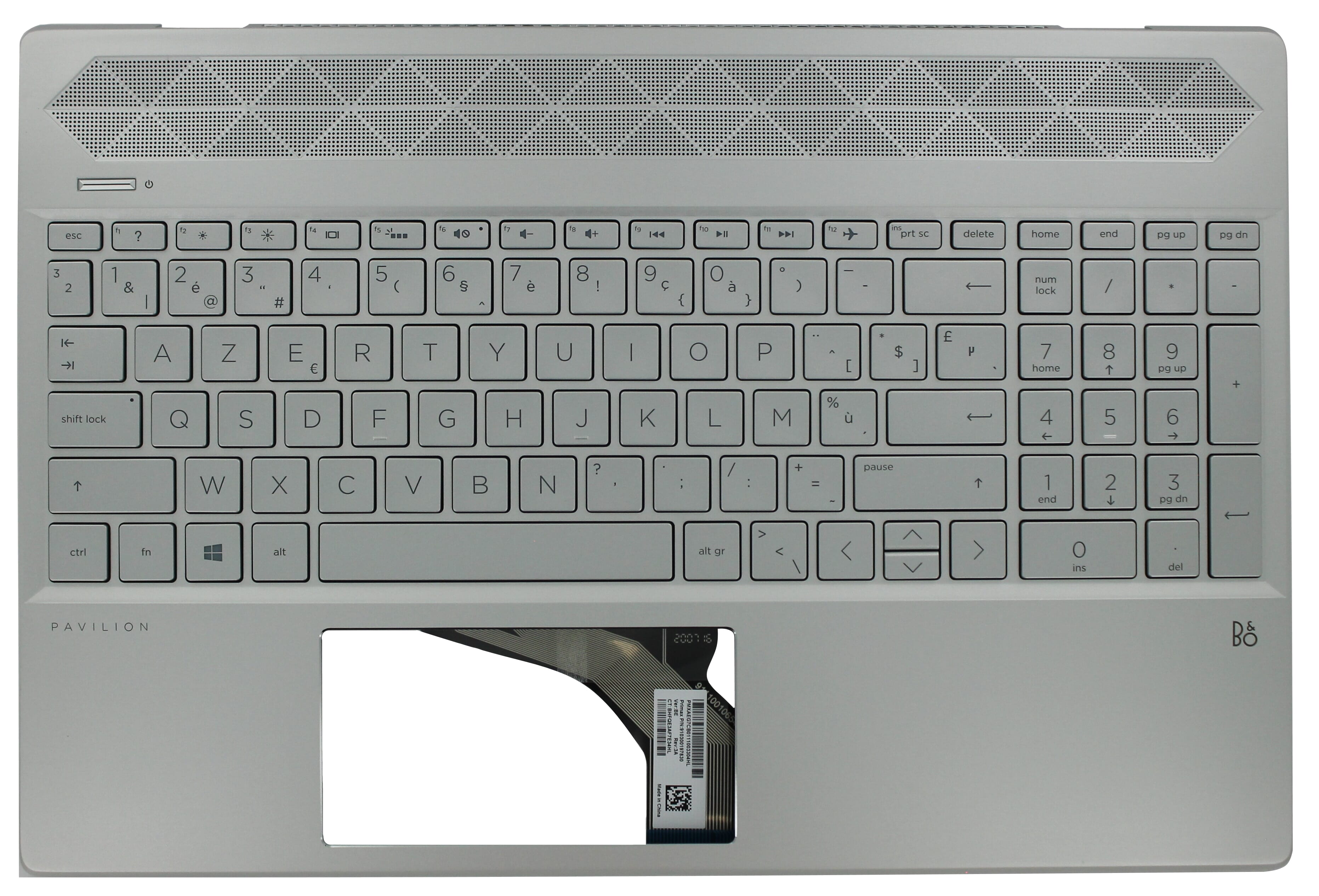 HP Laptop Toetsenbord Azerty BE + Top Cover, Backlit