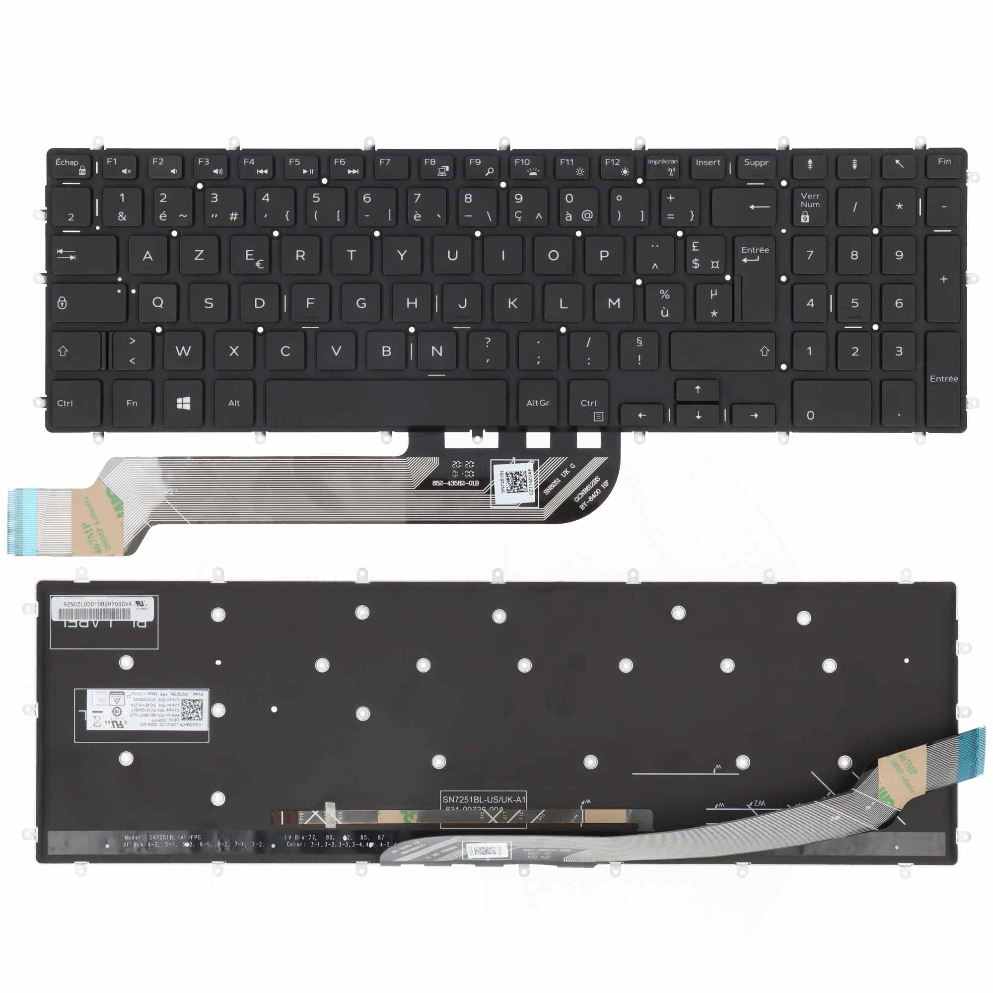 Dell Laptop Toetsenbord Azerty FR