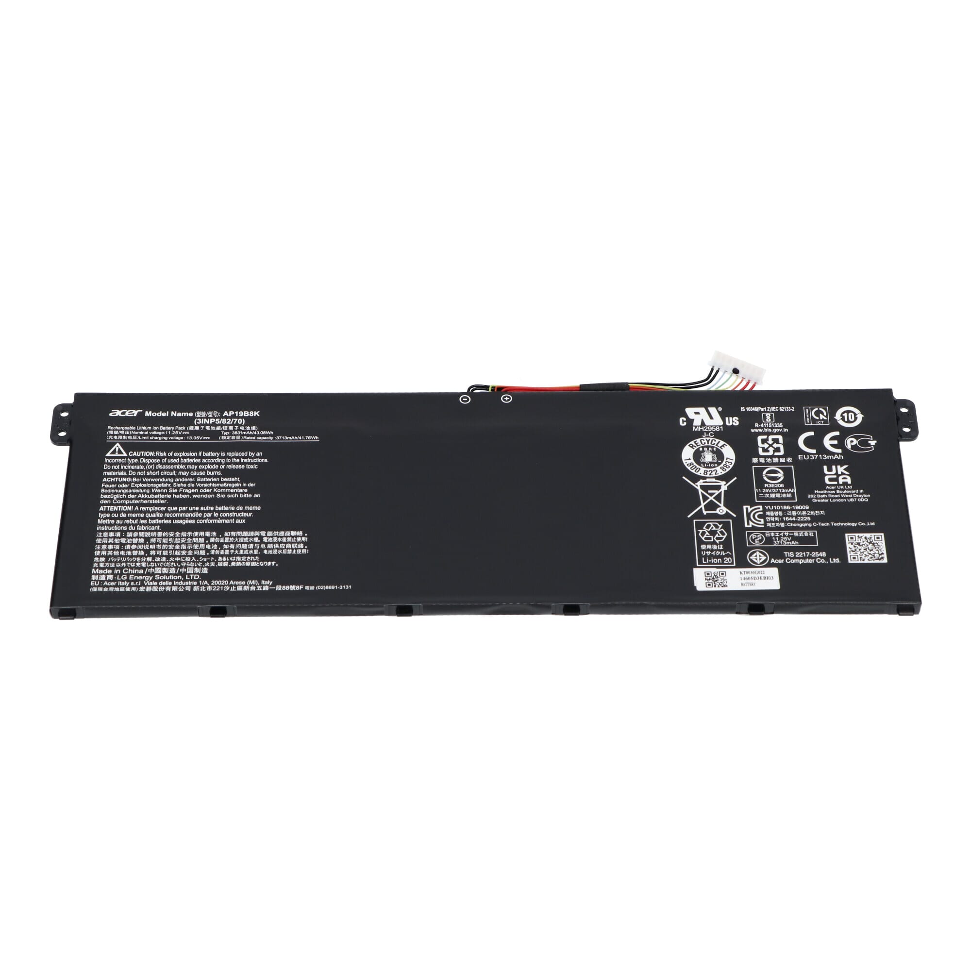 Acer Laptop Accu 11.25V 3831mAh