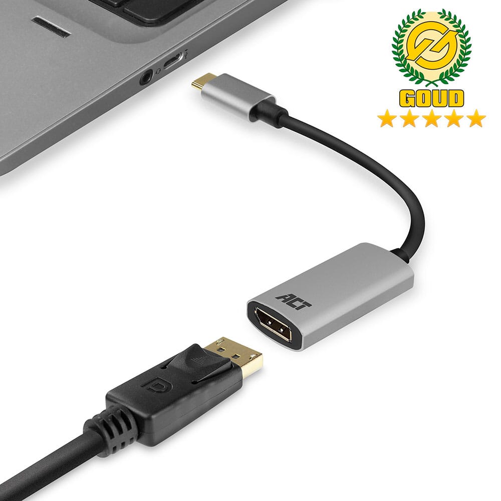 ACT USB-C naar DisplayPort female adapter 4K