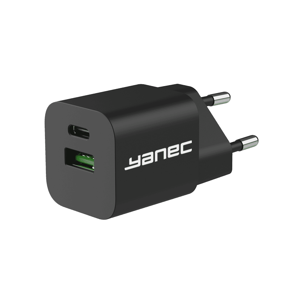 Yanec Compacte GaN lader USB-A USB-C 30W